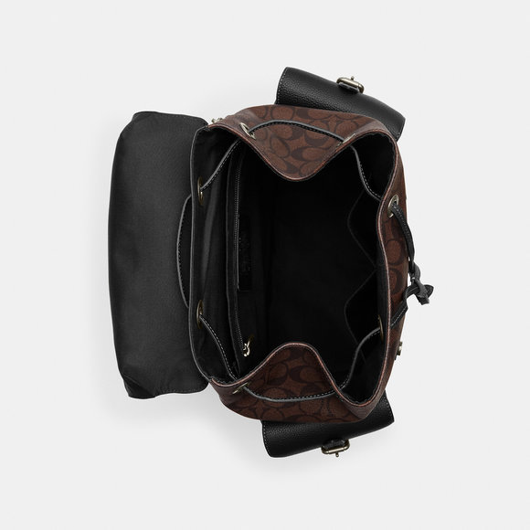 NWT Coach Outlet Hudson Backpack In Signature Canvas - Picture 3 of 5